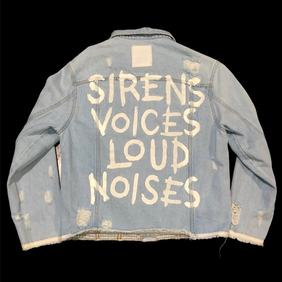 PRICE DROP! BERSHKA DISTRESS JEAN JACKET - Picture 1 of 2